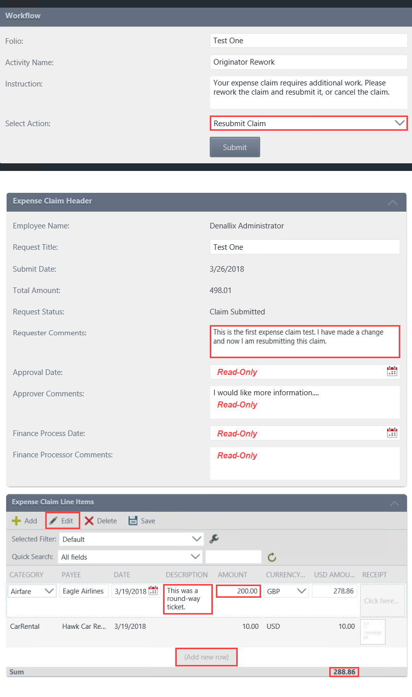 Resubmit Claim Form