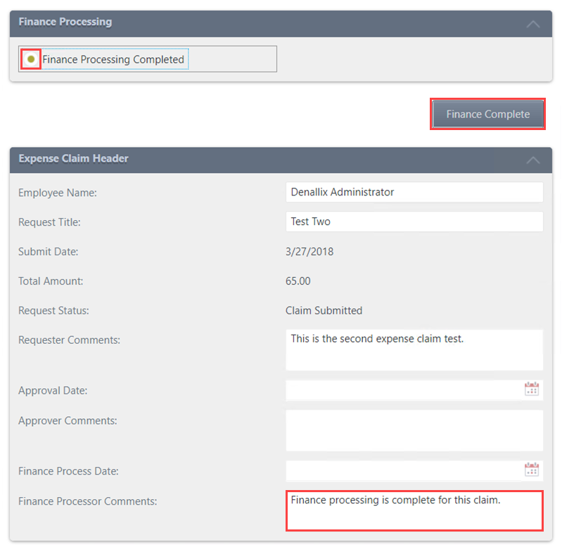 Complete Finance Processing