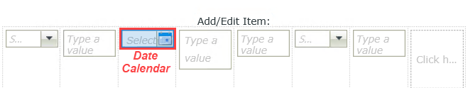 Select Date Calendar Control