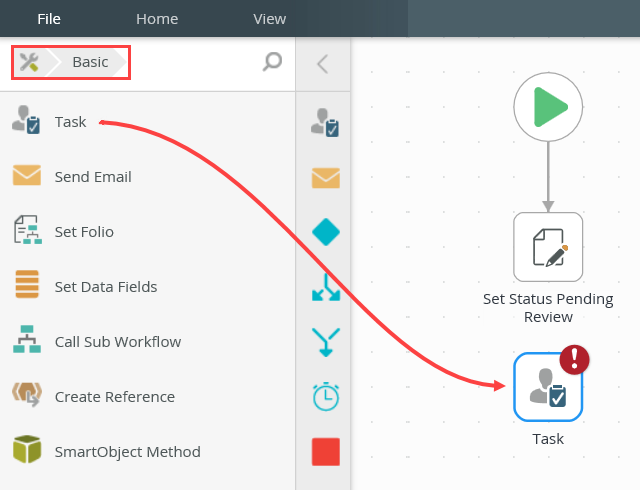 13. Add the Review Document Task Step