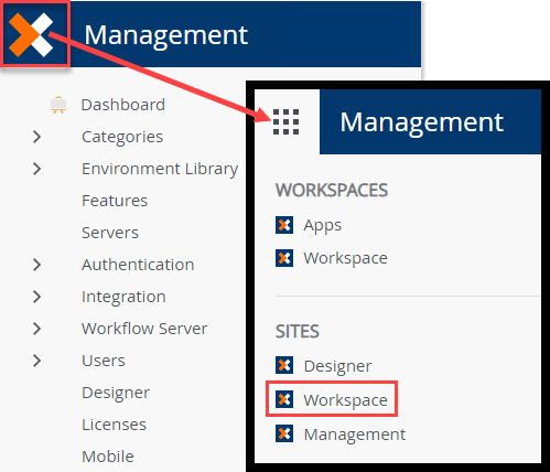 Accessing Sites from K2 Management