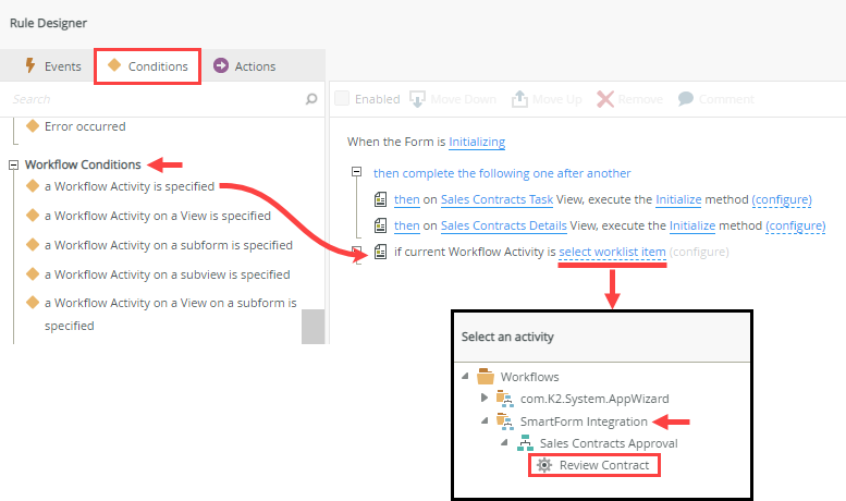 Select Workflow Activity