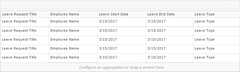 Leave Request List View