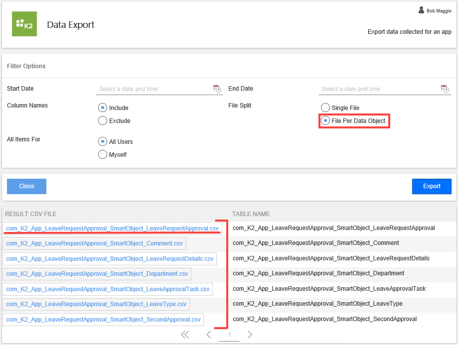 File Per Data Object Reports