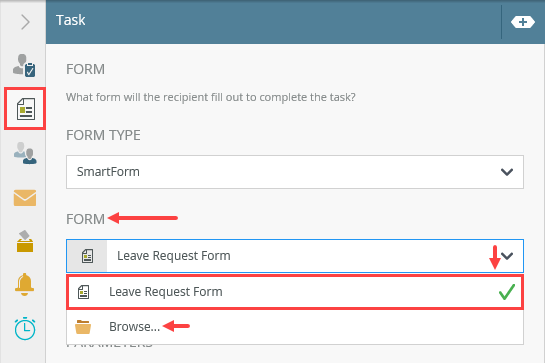 Select Leave Request Form