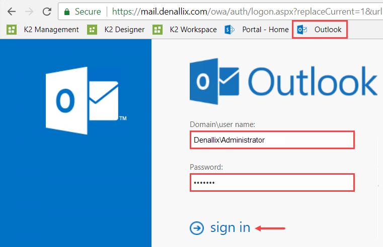 Sign In Outlook