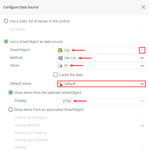 SmartObject Settings