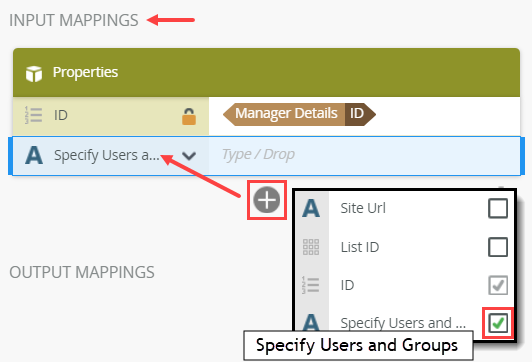Specify User and Groups