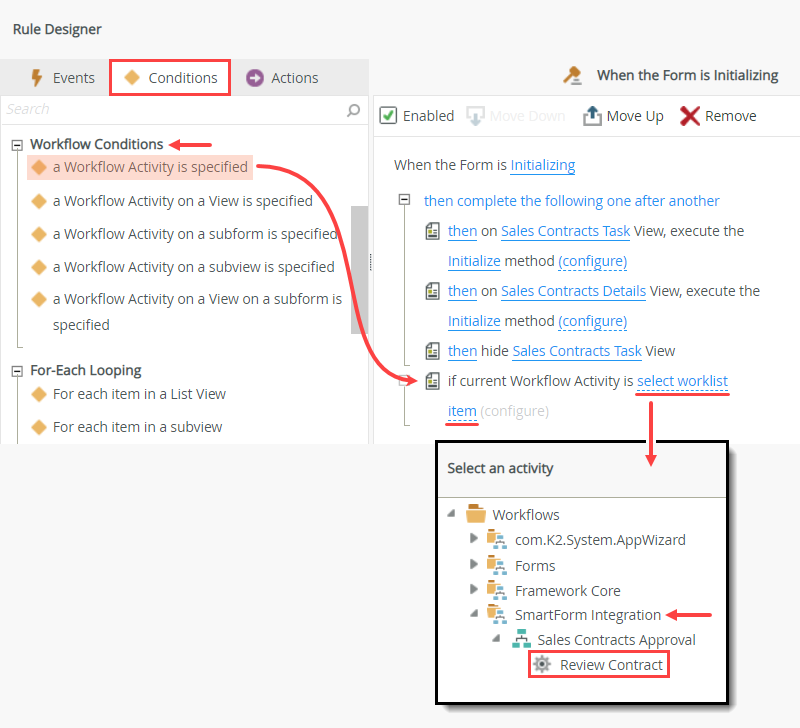 Select Workflow Activity