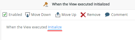 View Executed Initialize