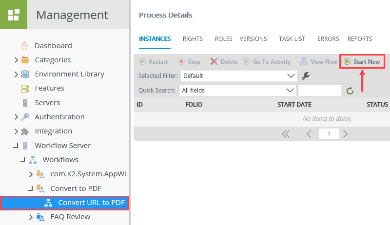 Start New Workflow Instance