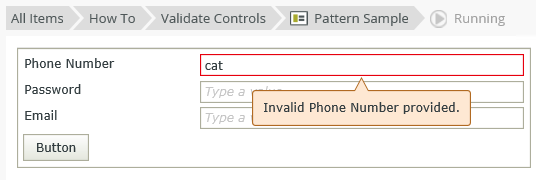 Inline Validation Error