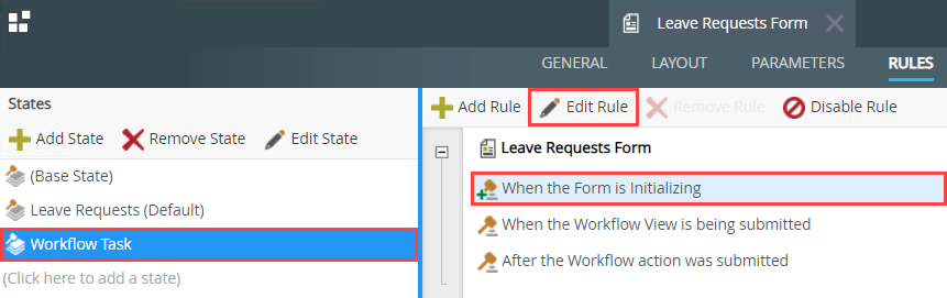Edit Workflow Task State Rule