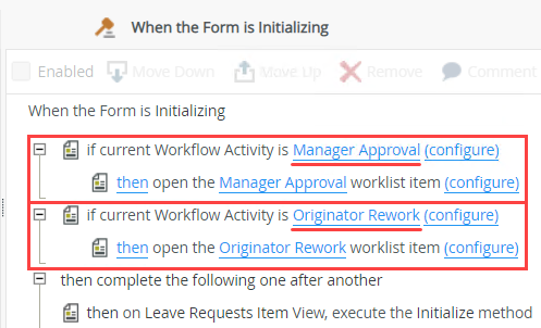 Workflow Activity Actions
