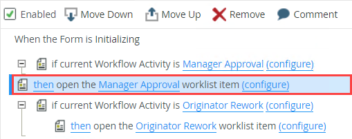 Select Manager Approval Row