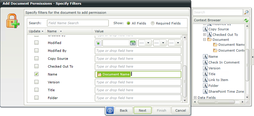 Add Document Permissions