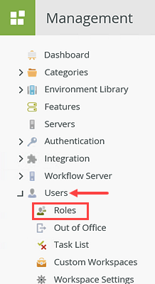 Users Node in Management Menu