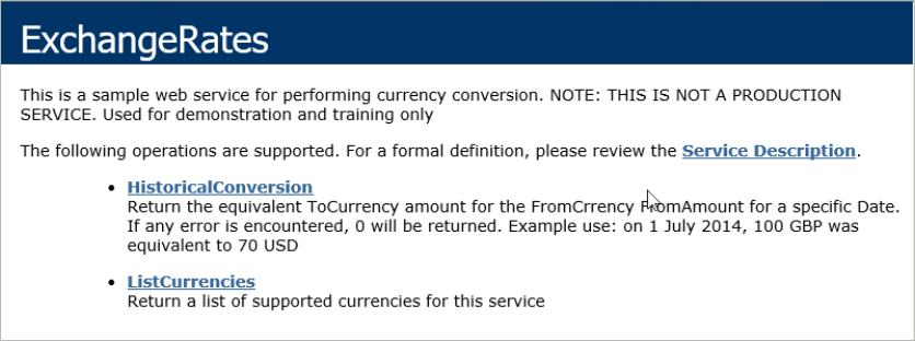 Exchange Rates Test Page