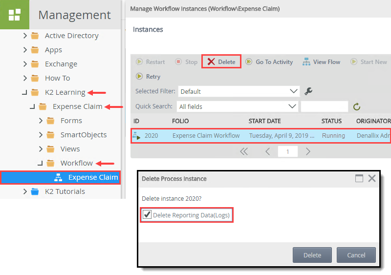 Delete Process Instances