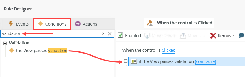 Configure Validation Link