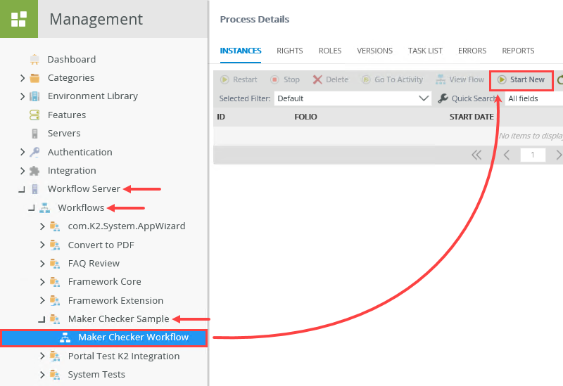 Start New Workflow Instance