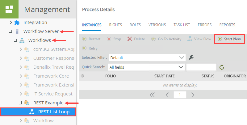 Start Workflow Instance