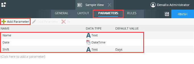 Add Parameters