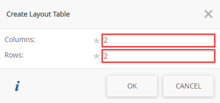 Configure Table Rows and Columns