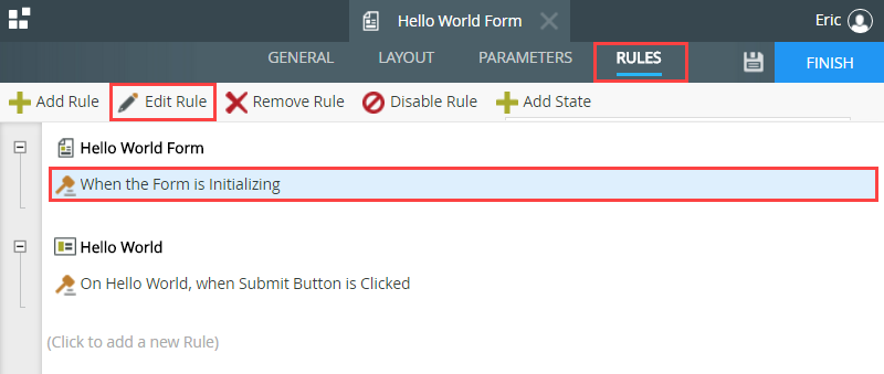 Edit a Form Rule