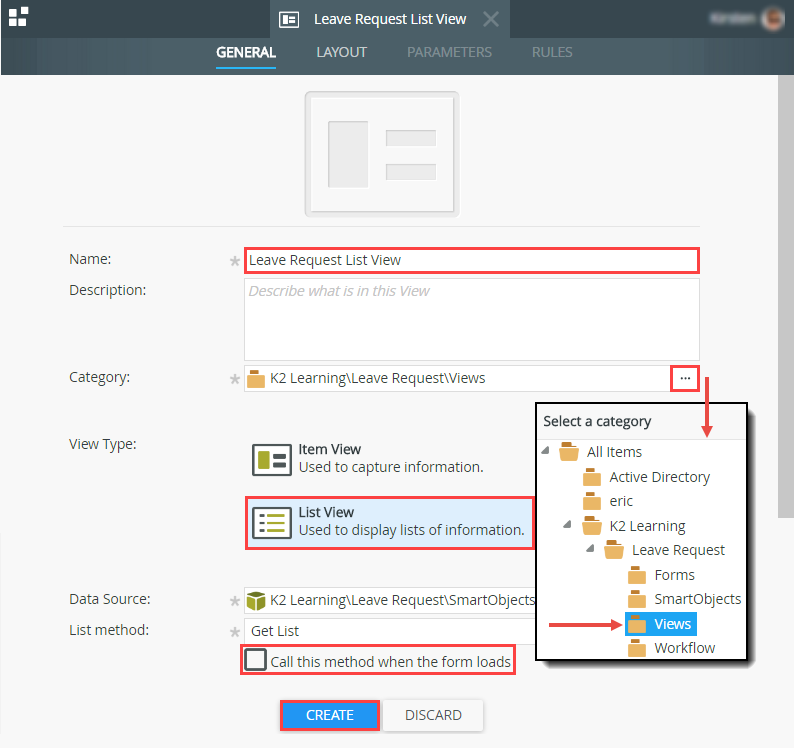 List View General Settings