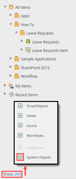 Show System Objects