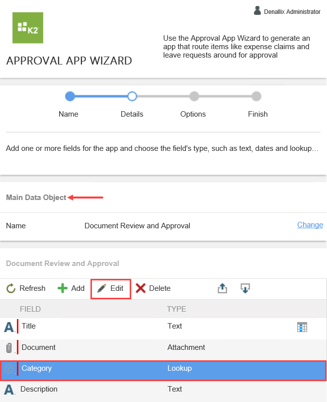 Edit an App Wizard Property