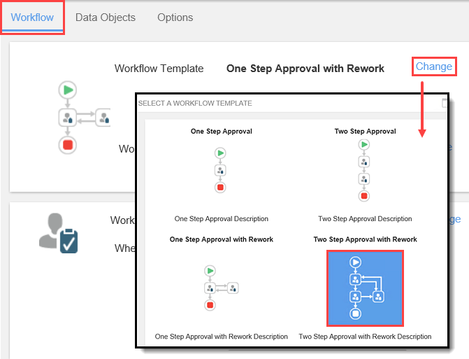 Change Workflow Template