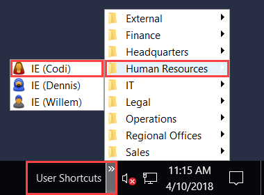 User Shortcuts