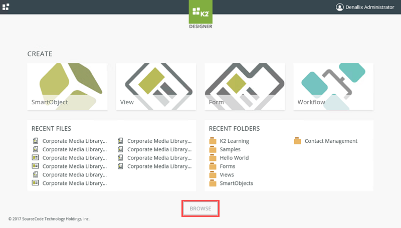 K2 Designer Home Page
