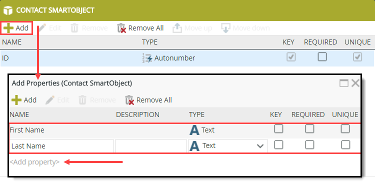 Contact SmartObject Properties