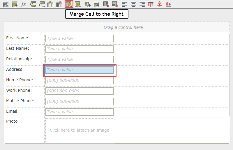 Merging Layout Table Cells