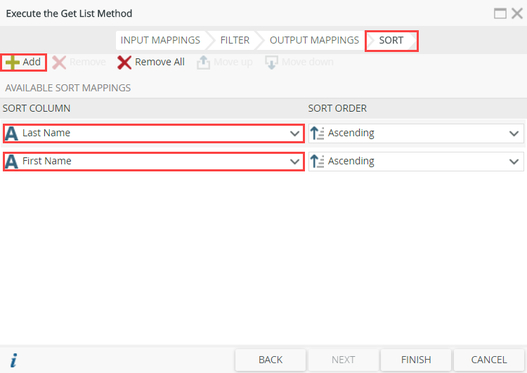 Change List Sort Order