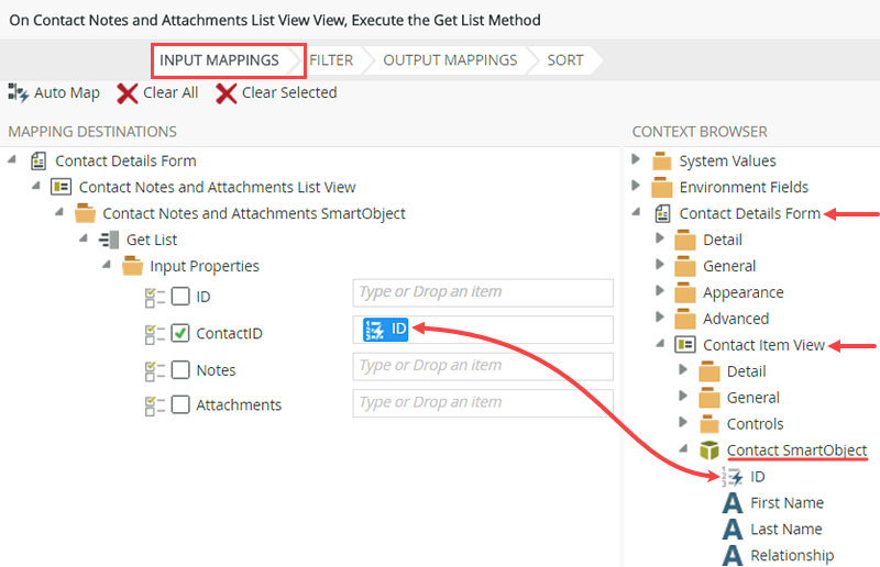 Mapping Input Properties