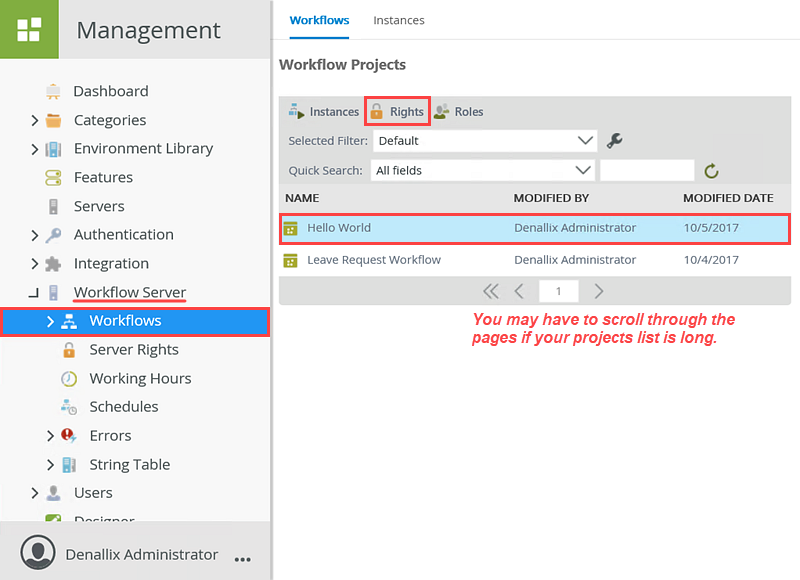 Accessing a Workflow in the K2 Management Site