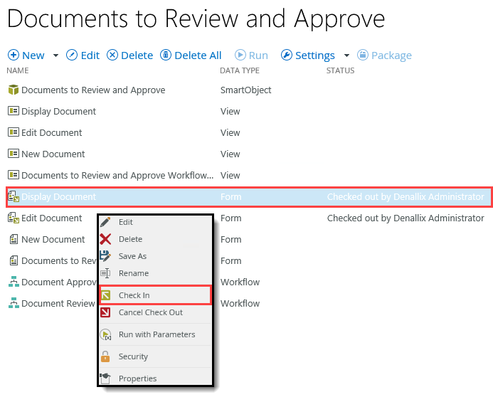 Check In Forms