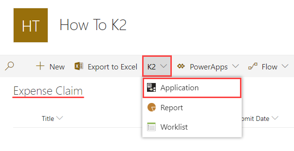 Create Application Elements