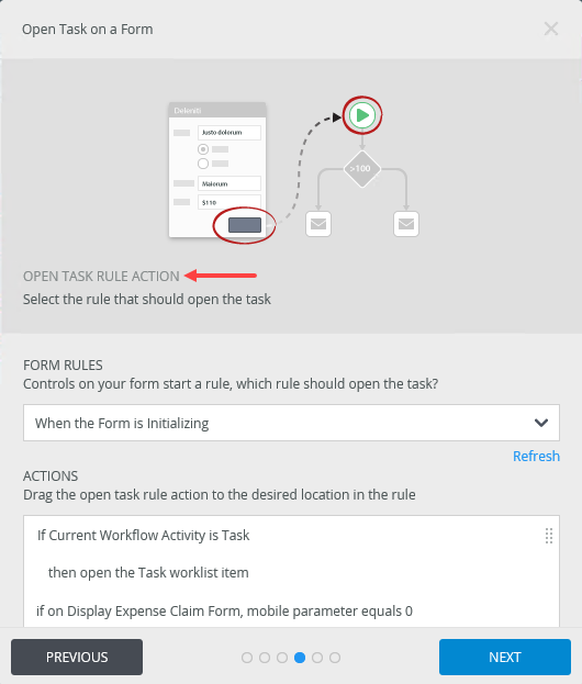 Setting Form Rules to Start a Workflow