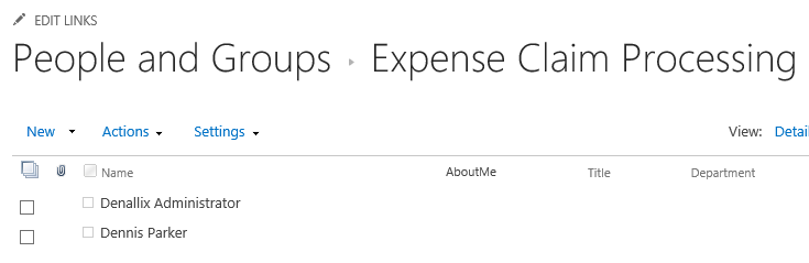 Expense Claim Processing Group