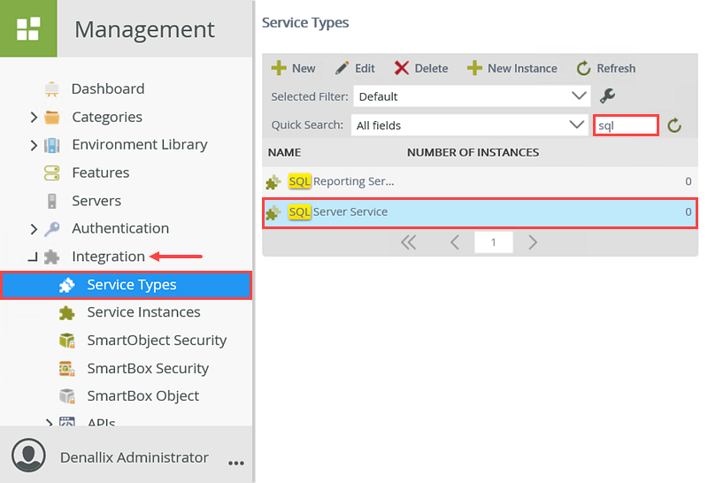 Integration Menu