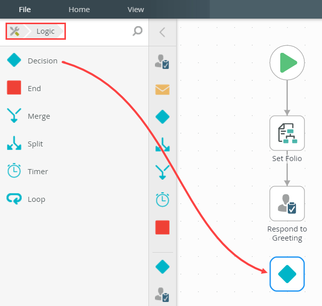 Adding a Decision Step to the Canvas