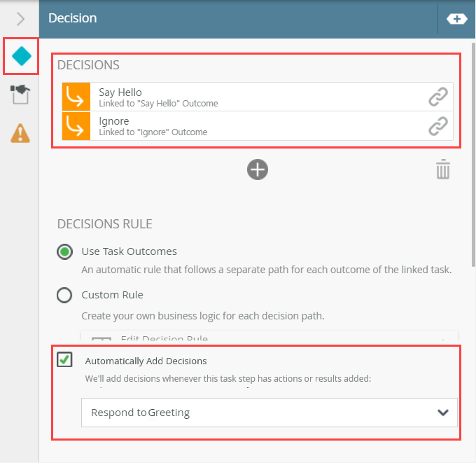 Decision Step Detail Tab