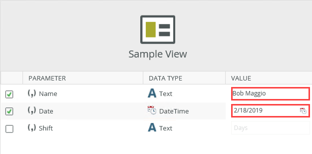 Run with Parameters