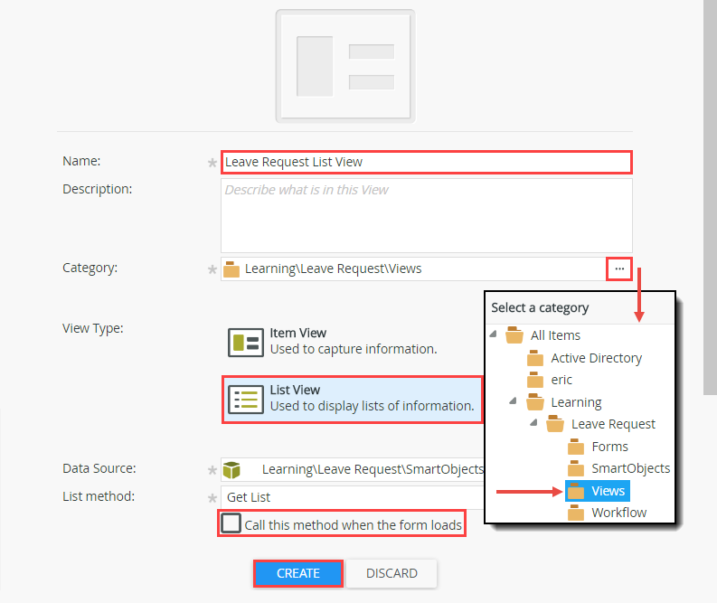 List View General Settings