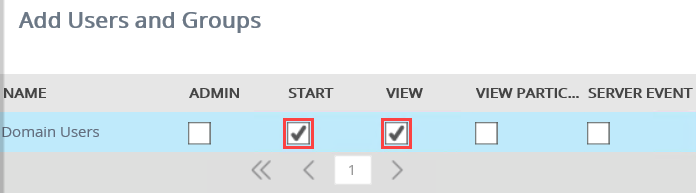 Start and View Rights